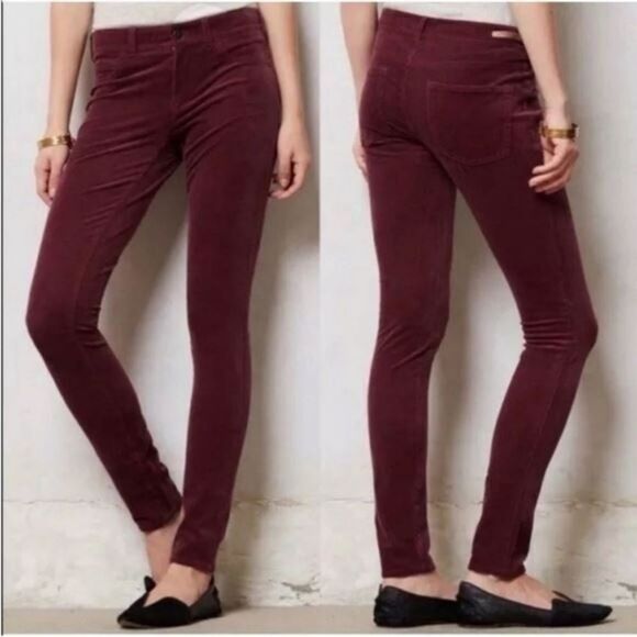 🐢 Anthropologie Pilcro and the Letterpress purple corduroy pants  sz 27 - Picture 1 of 13